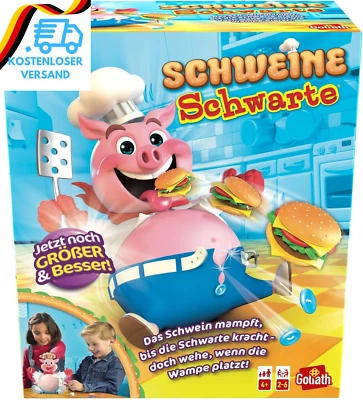 BESUCHE DEN GOLIATH TOYS-STORE Goliath Schweine Schwarte - Lustiges Kinder-Brettspiel Ab 4 Jahren, Füttere Den