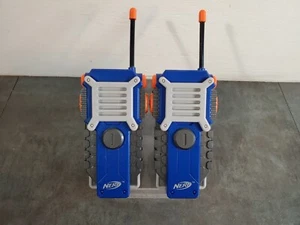 Nerf Walkie Talkie Kids Two Way Radio Handheld Blue Hasbro 2016 Set of 2 Tested - Picture 1 of 5