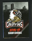 Grand Rapids Griffins--2016-17 Pocket Schedule--Bud Light--AHL--Red Wings