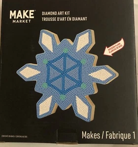 Weihnachten Schneeflocke Holz Planke Diamant Urlaub Kunst Handwerk Kit von Make Market Neu im Karton - Bild 1 von 5