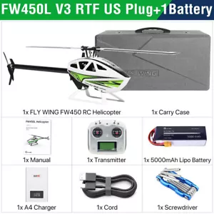 Fly Wing FW450L V3 RC Helicopters 3D GPS 6CH Remote Control Helicopter White RTF - Picture 1 of 12