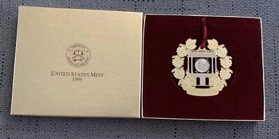 United States Mint 1998 Holiday Ornament 10C Dime In Original Box NEW - Image 1 of 4