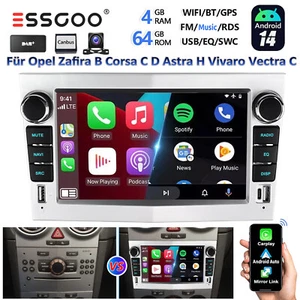 DAB+ Für Opel Corsa C D Astra H Zafira B Autoradio Android 14 4+64G NAVI Carplay - Bild 1 von 14