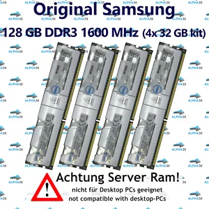128 GB (4x 32 GB)Lrdimm ECC DDR3-1600 Cisco Ucs C220 M3 LFF SFF RAM - Picture 1 of 1