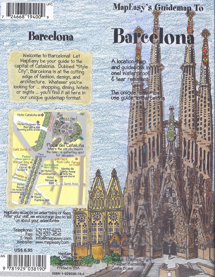 Mapa Guía MapEasy de Barcelona, España Foto 1 de 1