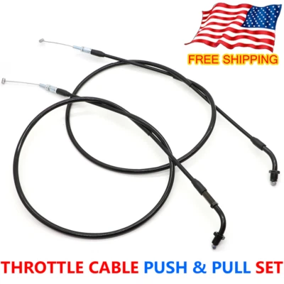 Throttle Cable Push & Pull Set FOR HONDA CB/CM400 CB450 NIGHTHAWK CM450C CX500 - Image 1 of 4