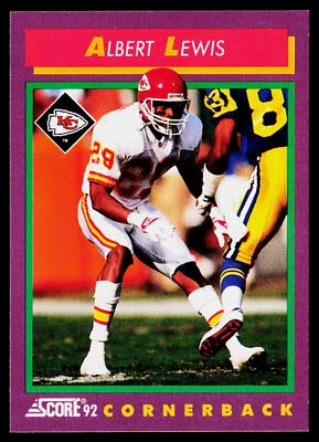 Albert Lewis 1992 Score #117 Kansas City Chiefs - Image 1 of 2