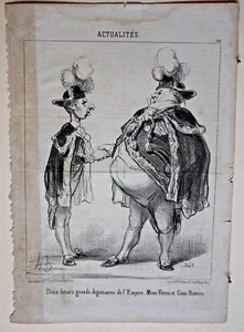 Original Honore DAUMIER lithograph, Le Charivari, mid 1800s, 14" x 9 3/4"  - 232 - Picture 1 of 1