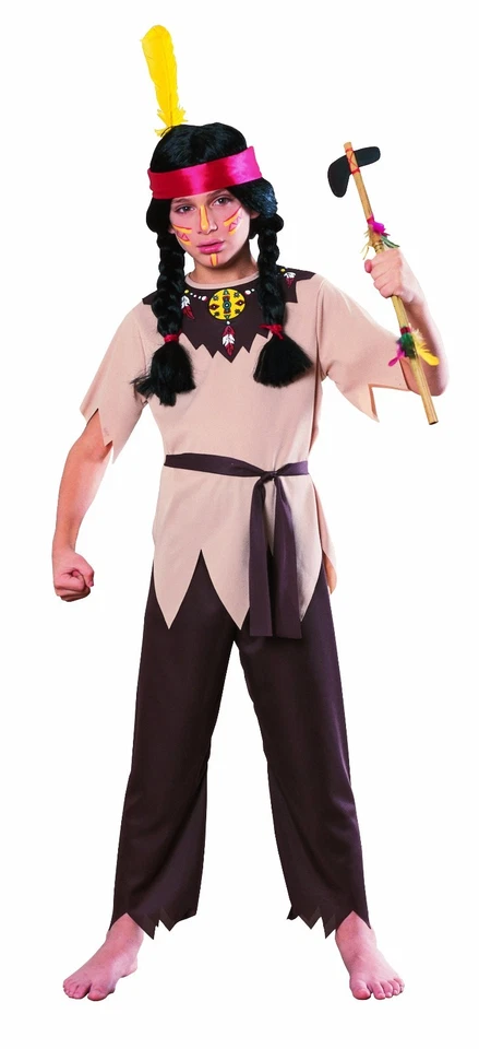 Disfraz de valiente indio guerrero nativo americano para niño  Foto 1 de 1