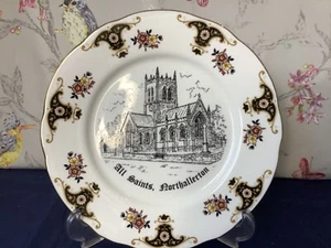 ALL SAINTS CHURCH NORTHALLERTON SOUVENIR VINTAGE CHINA PLATE - Picture 1 of 6