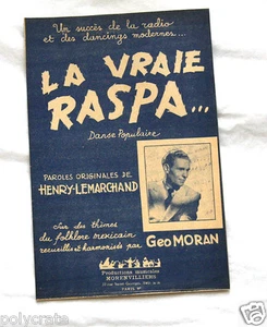 Partition musique La Vraie Raspa Danse populaire Henry Lemarchant Geo Moran - Picture 1 of 2
