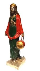 Vintage Silvered Bronze Water Carrier After Alonzo Dominique sale - Picture 1 of 20