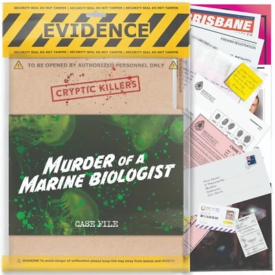 Cryptic Killers Unsolved mystery game - Murder of a Marine Biologist - Image 1 of 4