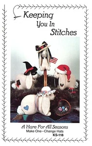 1989 Keeping You in Stitches KS-118 A Hare for All Seasons sewing pattern uncut - Picture 1 of 3