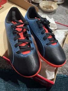 PUMA SPIRIT II IT Soccer Cleats Youth 4C Black Blue Red Blast Shoes NEW - Picture 1 of 4