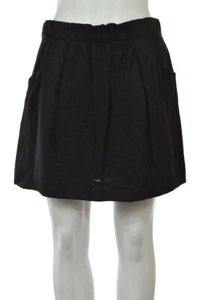 J Crew Womens Skirt Size 0 Black Solid A Line Linen Above Knee Casual - Picture 1 of 4