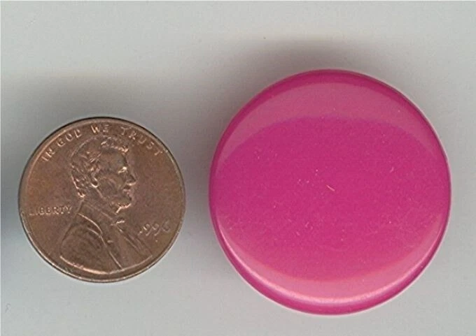 36 VINTAGE FUCHSIA ACRYLIC SMOOTH 28mm. ROUND CABOCHONS Z188 - Изображение 1 из 1