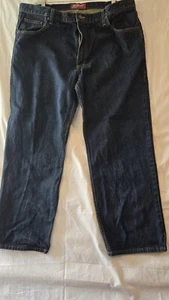 ARIZONA MENS JEANS 42 x 30 Dk Blue LOOSE FIT STRAIGHT LEG - Picture 1 of 17