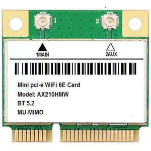 AX210HMW Mini PCIe Network Card PC WiFi 6E 802.11ax Bluetooth Wireless 3000Mbps - Picture 1 of 6