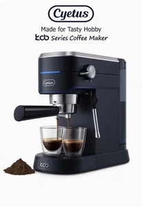 CYETUS Espressomaschine 15 Bar mit Milchaufschäumer Dampfstab Kompakt Kaffeemaschine - Bild 1 von 6