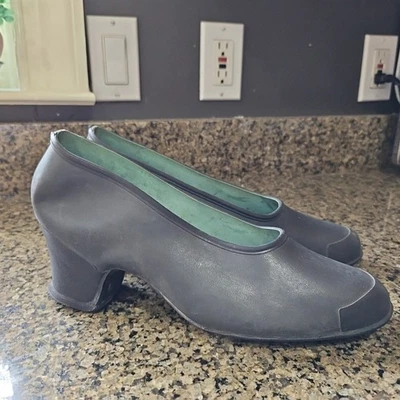 Vtg 50s Overshoes For Block Heels Rain Shoes Galoshes B F Goodrich Rubber Sz 9  - Image 1 of 4