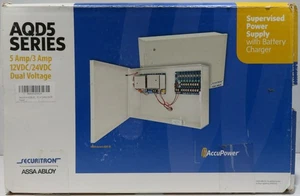 NEW Securitron AQD5-8C1R 5/3 Amp Dual Voltage Power Supply with Enclosure - NIOB - Picture 1 of 14