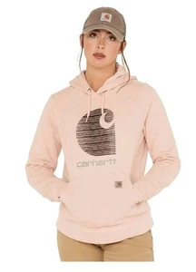 Nuevo con etiquetas Carhartt Rain Defender Sudadera con Capucha Talla 2x 20-22 Rosa Logo Gráfico Sudadera - Imagen 1 de 4