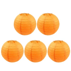  5PCS 30CM Round Foldable Lantern Hanging Ornaments Paper Lantern Wedding Scene - Picture 1 of 12