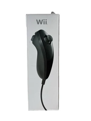 Original Nintendo Wii Nunchuk Controller / Remote Black CIB - Image 1 of 4