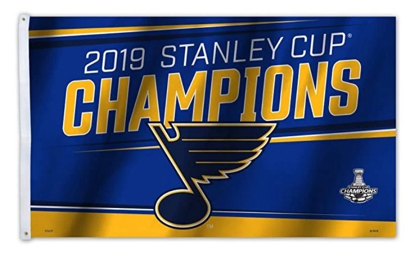 Баннер St. Louis Blues Flag 3x5 2019 Stanley Cup Champs CO - Изображение 1 из 1