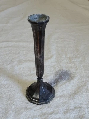 Jarrón antiguo Sheffield plateado 6" D16 Foto 1 de 4