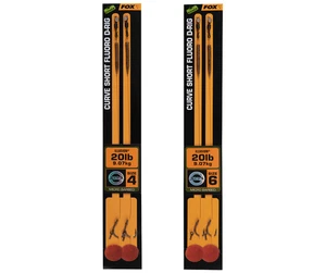 Fox Edges Curve Short Fluoro D-Rigs Ready Rigs PK of 2 - Picture 1 of 7