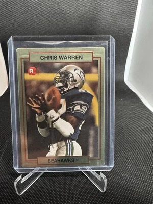 Chris Warren 1990 Action Packed Rookie/Update #62 Rookie Seattle Seahawks - Image 1 of 2