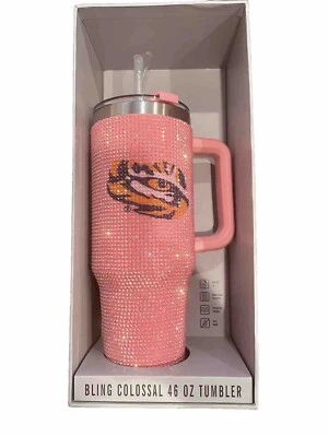 Vaso Memory Company-Bling Colossal 46 oz estrás rosa - LSU Tigers- Foto 1 de 2