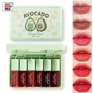 6 Colors Lip Tint Stain Set, Korean Lip Gloss Plumping Mini Liquid Lipstick, Mul - Picture 1 of 12