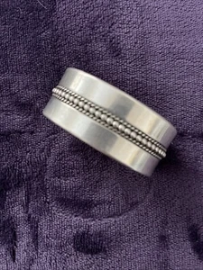 Ron Y. 925 Sterling Silver 1” Cuff Bracelet. Navajo, Native American - Picture 1 of 4
