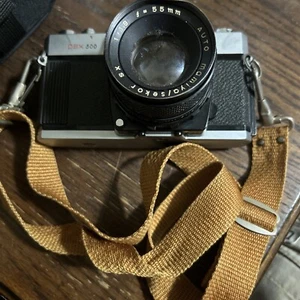 Mamiya/Sekor DSX 500 SLR Camera w/Auto 1:1.8 f=55mm Lens Strap Untested - Picture 1 of 4