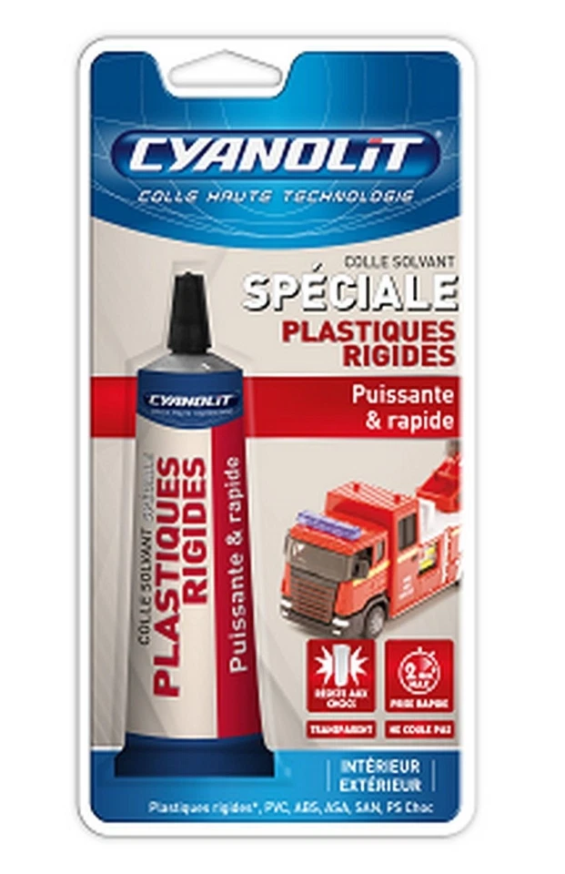 COLLE PUISSANTE CYANOLIT SPECIAL PLASTIQUE PVC ABS PRISE RAPIDE