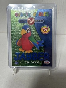 TY Beanie Babies BBOC Card - Series 2 Birthday (BLUE) - JABBER the Parrot - NM/M - Picture 1 of 2