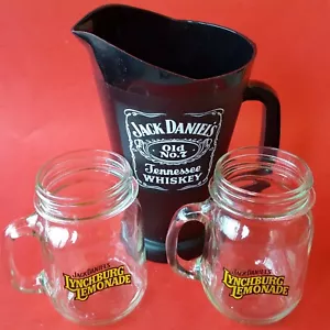 Jarra de whisky Jack Daniel's Tennessee + 2 tazas de frasco de albañil de limonada Lynchburg - Imagen 1 de 12