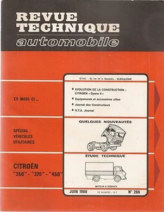KFZ TECHNISCHE ZEITSCHRIFT 266 RTA 1968 CITROEN BELPHEGOR 350 370 450 DYANE 6 - Bild 1 von 5