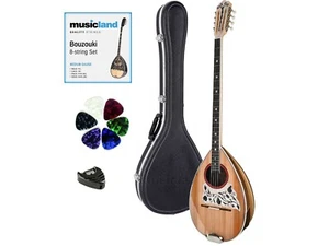 Professional Handmade Greek Bouzouki, 8-string w/ Case, Strings, Picks - Picture 1 of 23