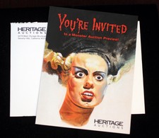 Bride of Frankenstein Elsa Lanchester Invitation Card Horror Artist Basil Gogos