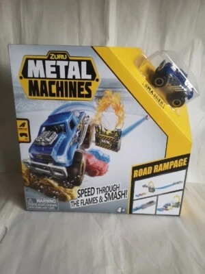 Zuru Metal Machines Road Rampage Set With Stunt Ramp BNIB Great Gift Idea - Image 1 of 4