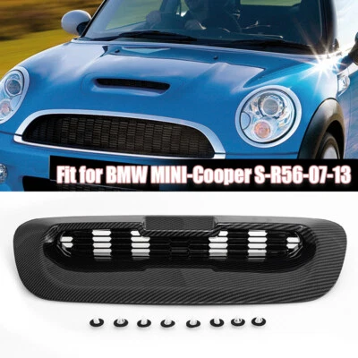 For Mini Cooper S R56 2007-14 2009 Front Air Hood Bonnet Scoop Vent Carbon Look - Image 1 of 4