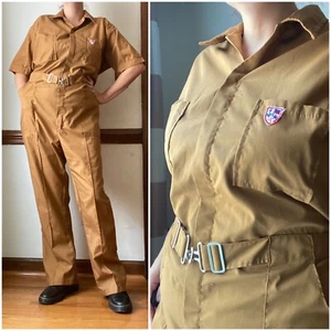 Vintage Jumpsuit - 70s Work Wear - 70s Pants Set - 70s Jumpsuit Sailing Uniform - Picture 1 of 10