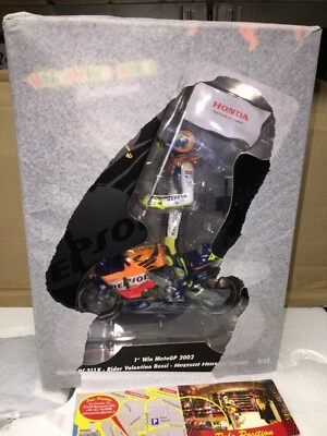 1:12 MINICHAMPS 122021046 HONDA GP 2002 V. ROSSI 1ST WIN RARE SEALED SHIP. WORLD - Immagine 1 di 2