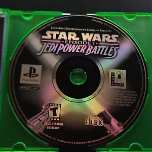 Star Wars Jedi Power Battles Greatest Hits PS1, Loose Disc with Case, Tested - Picture 1 of 10
