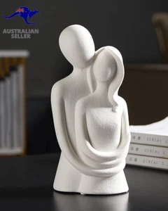 Love Statue Hugging Couple Ceramic Decor Romantic Ornament Figurine Gift Meaning - Picture 1 of 12