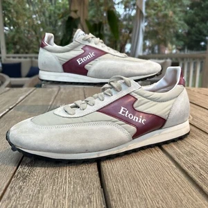 Vintage Etonic Trans Am K563 14A Running Sneakers Gray Red Suede Mens Size 11.5 - Picture 1 of 18